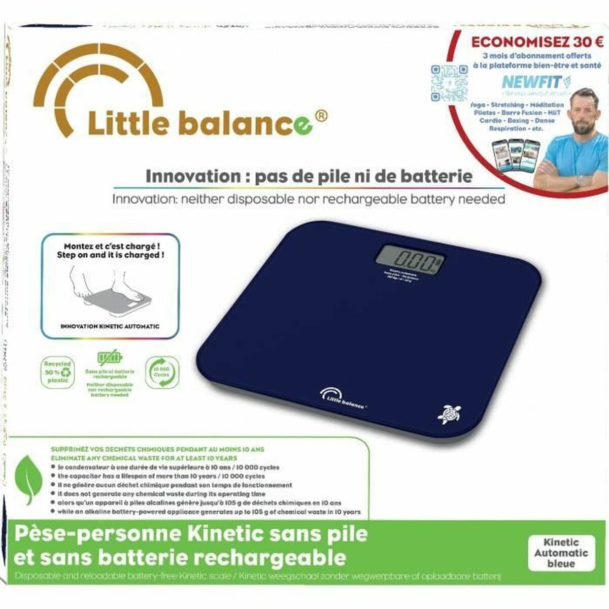 Cântar Digital de Baie Little Balance Kinetic Auto Albastru