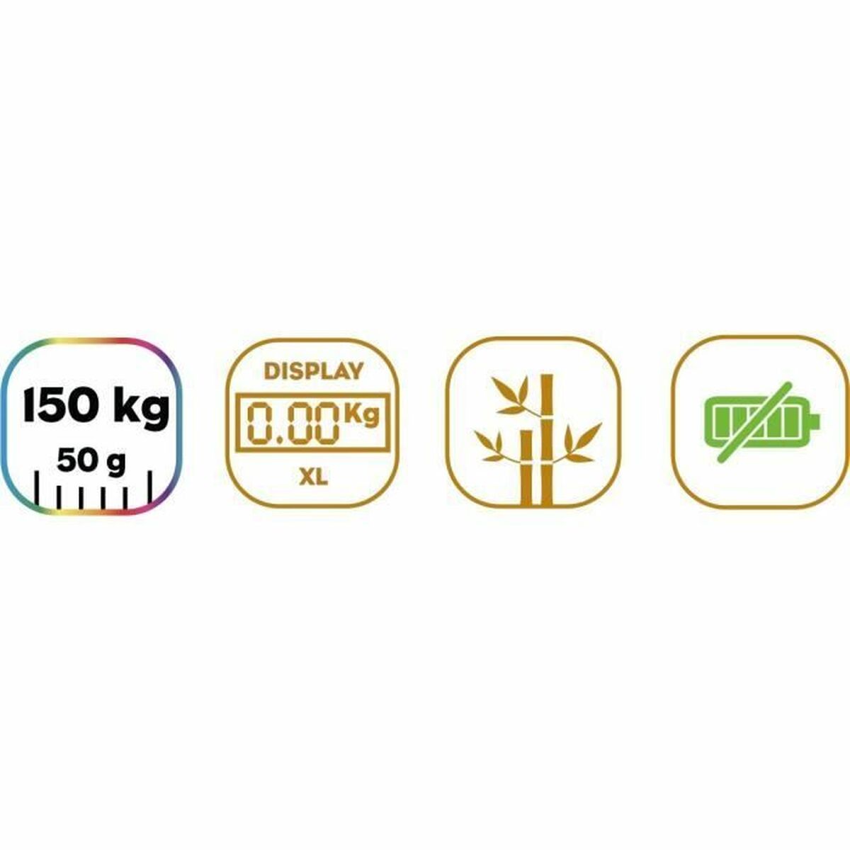 Cântar Digital de Baie Little Balance Automática Kinetic Bambus