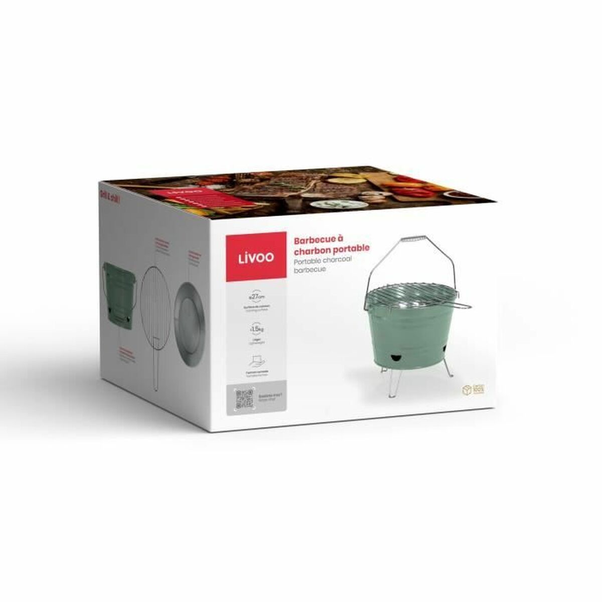 Grătare Portabil Livoo DOC327V  Metal Oțel