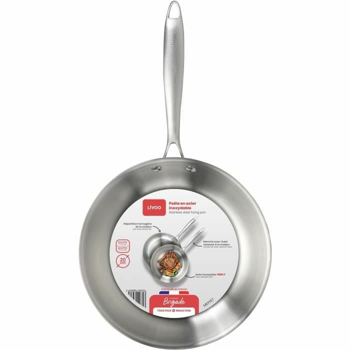 Tigaie Livoo Oțel inoxidabil Oțel Ø 20 cm