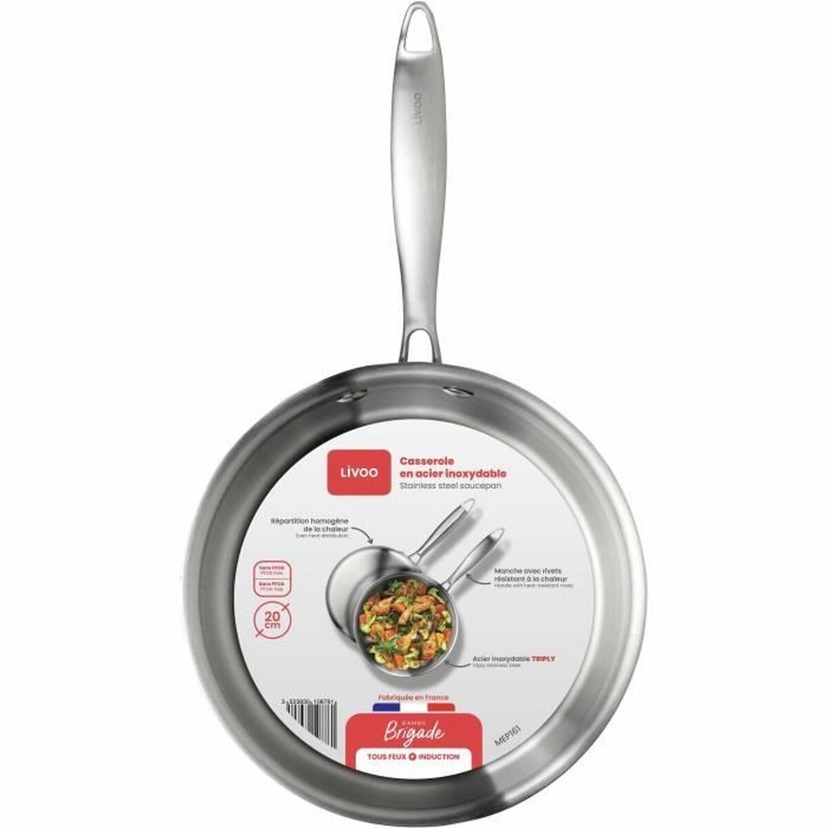 Cratiță Livoo Oțel Oțel inoxidabil Ø 20 cm