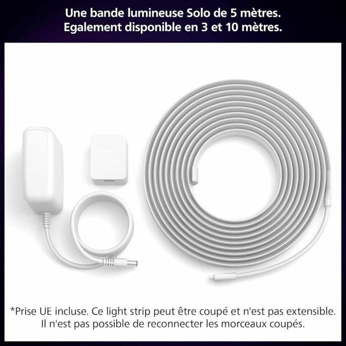 Benzi LED Philips Solo Lightstrip Alb 20 W 5 m Alb cald