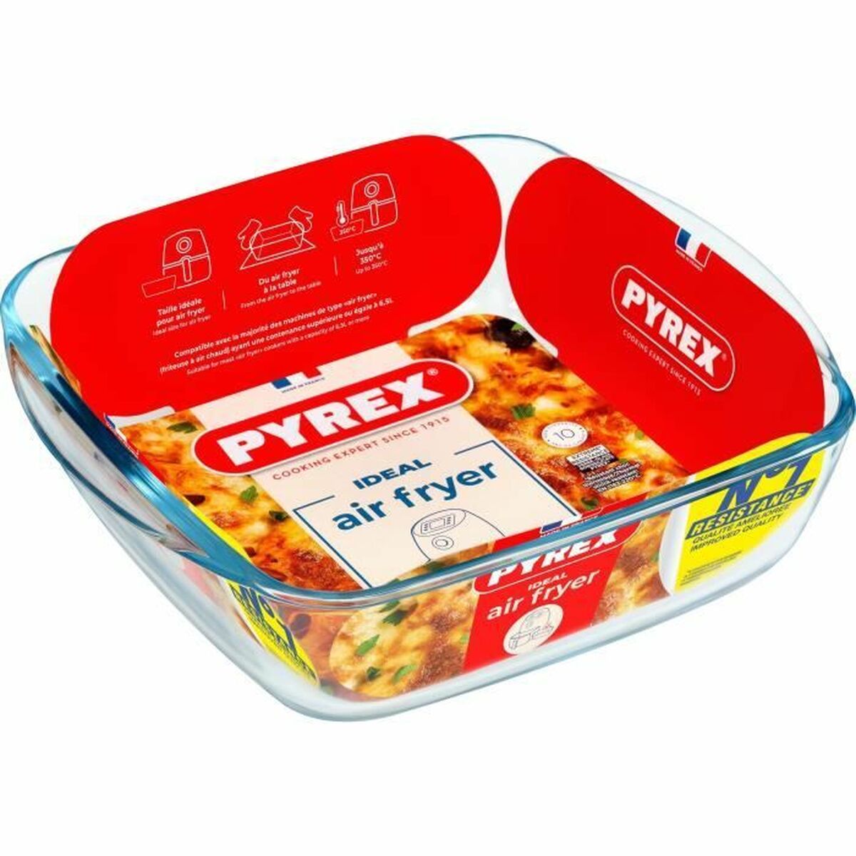 Vas pentru Cuptor Pyrex Transparent Sticlă borosilicată Pătrat