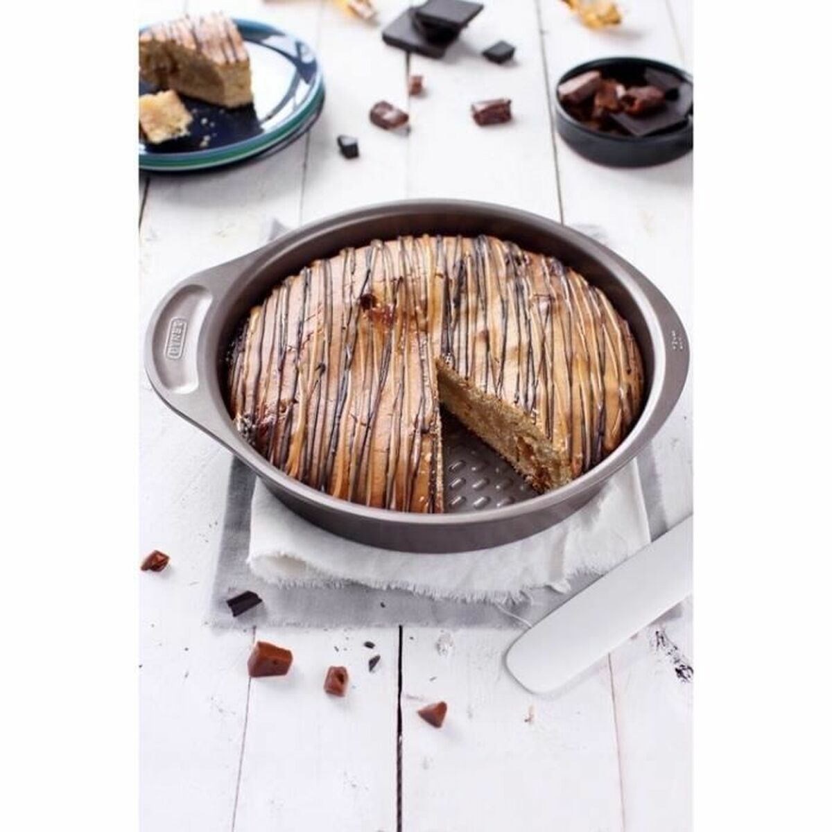 Formă de tort Pyrex Maro Negru Metal