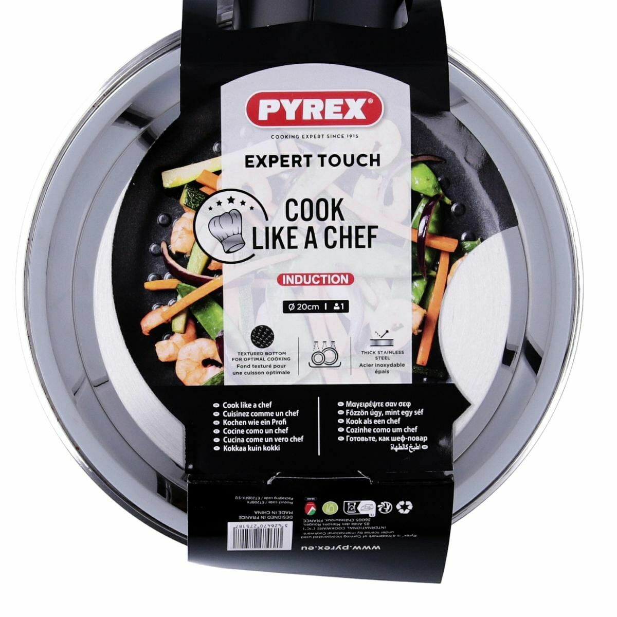 Tigaie Wok Pyrex Negru Aluminiu