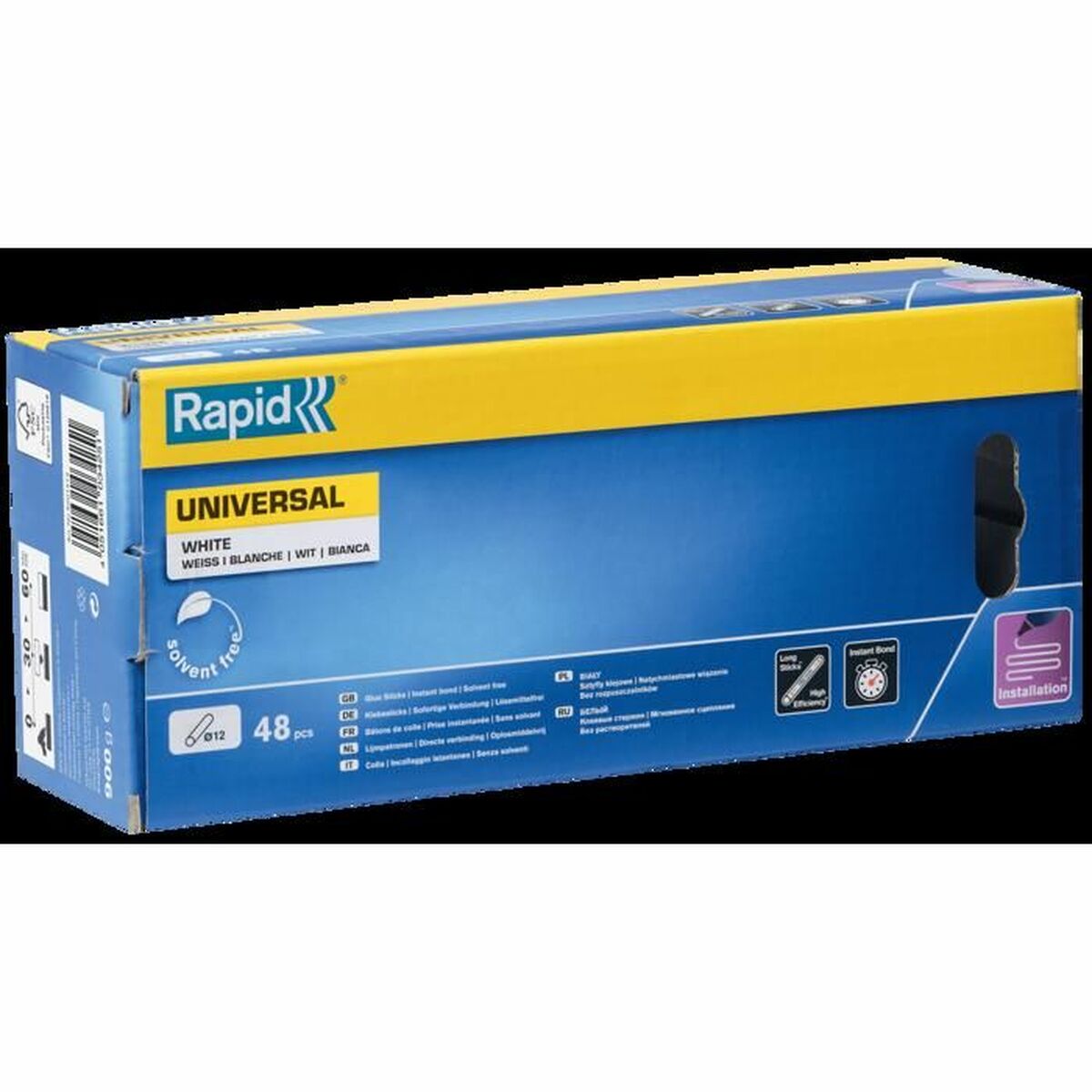 Batoane de adeziv topit la cald Rapid Rapid Alb Ø 12 mm 48 Piese