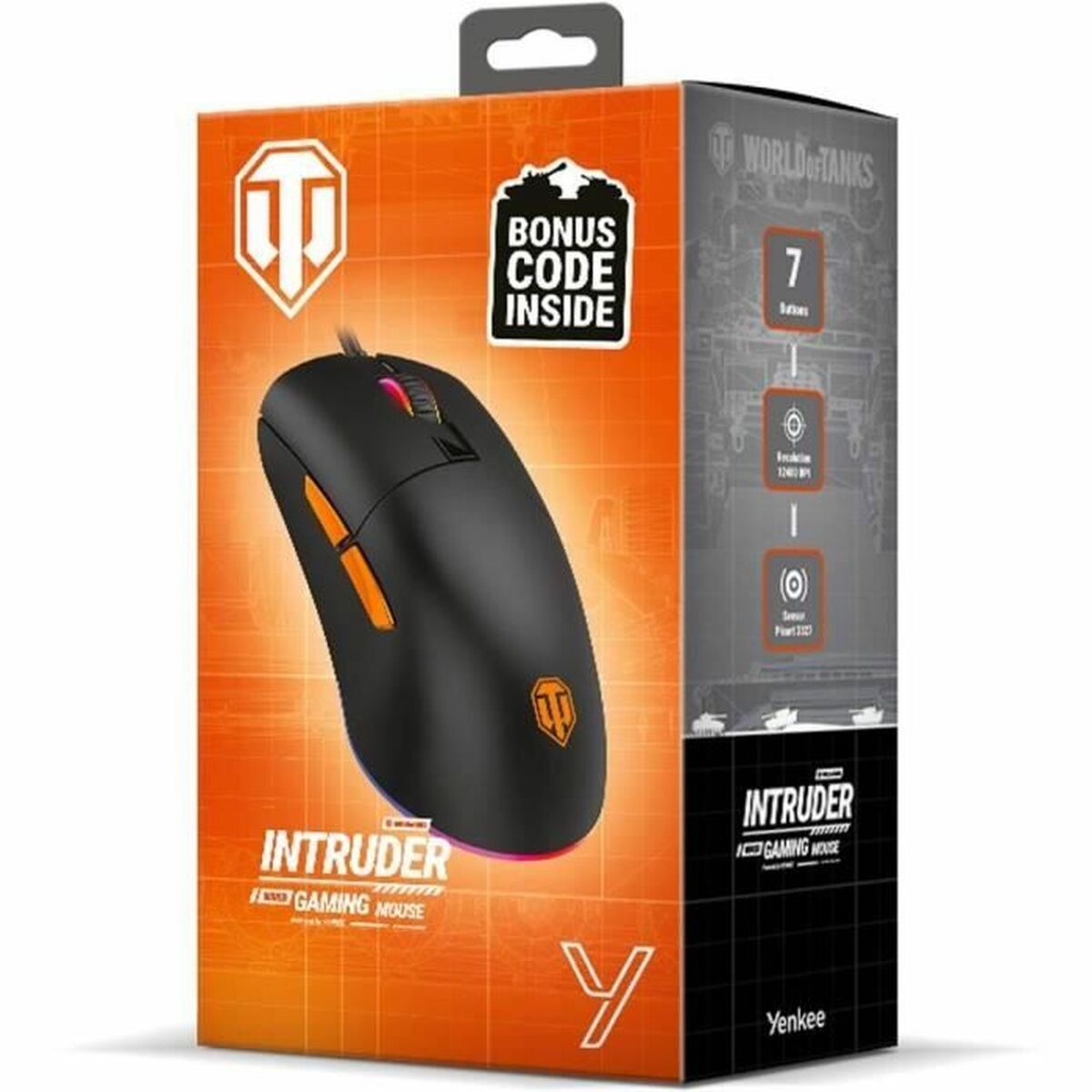 Mouse Yenkee INTRUDER YMS WT200 Negru 12400 dpi