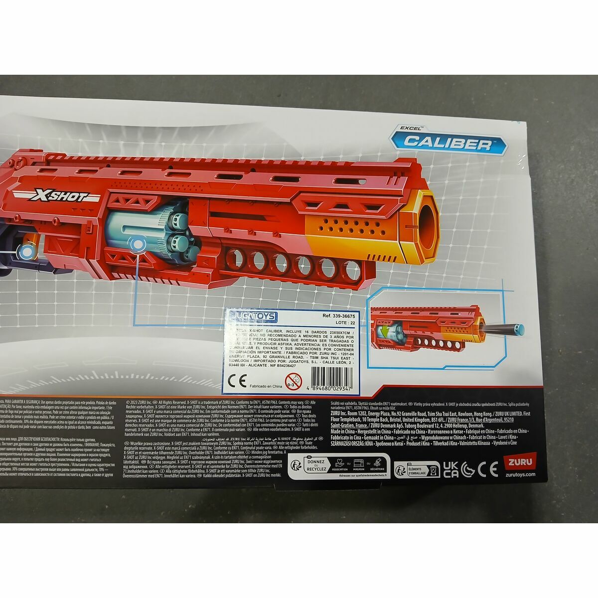 Pistol cu Săgeți Zuru X-SHOT Caliber 23 x 50 x 7 cm