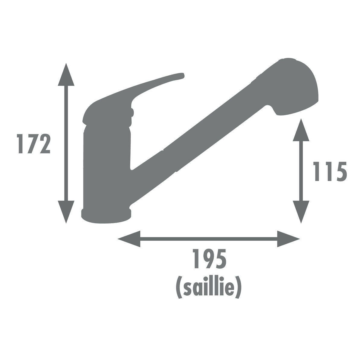 Robinet Monocomandă Edouard Rousseau BAGO Negru