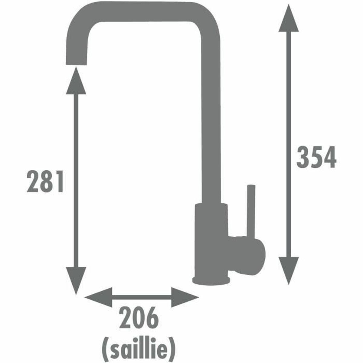 Robinet Monocomandă Edouard Rousseau SOTO Crom În formă de C