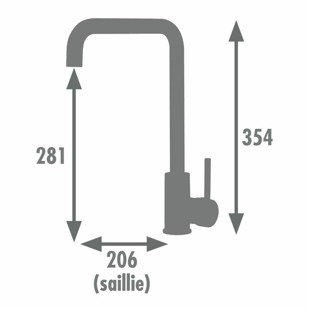 Robinet Monocomandă Edouard Rousseau SOTO Crom În formă de C