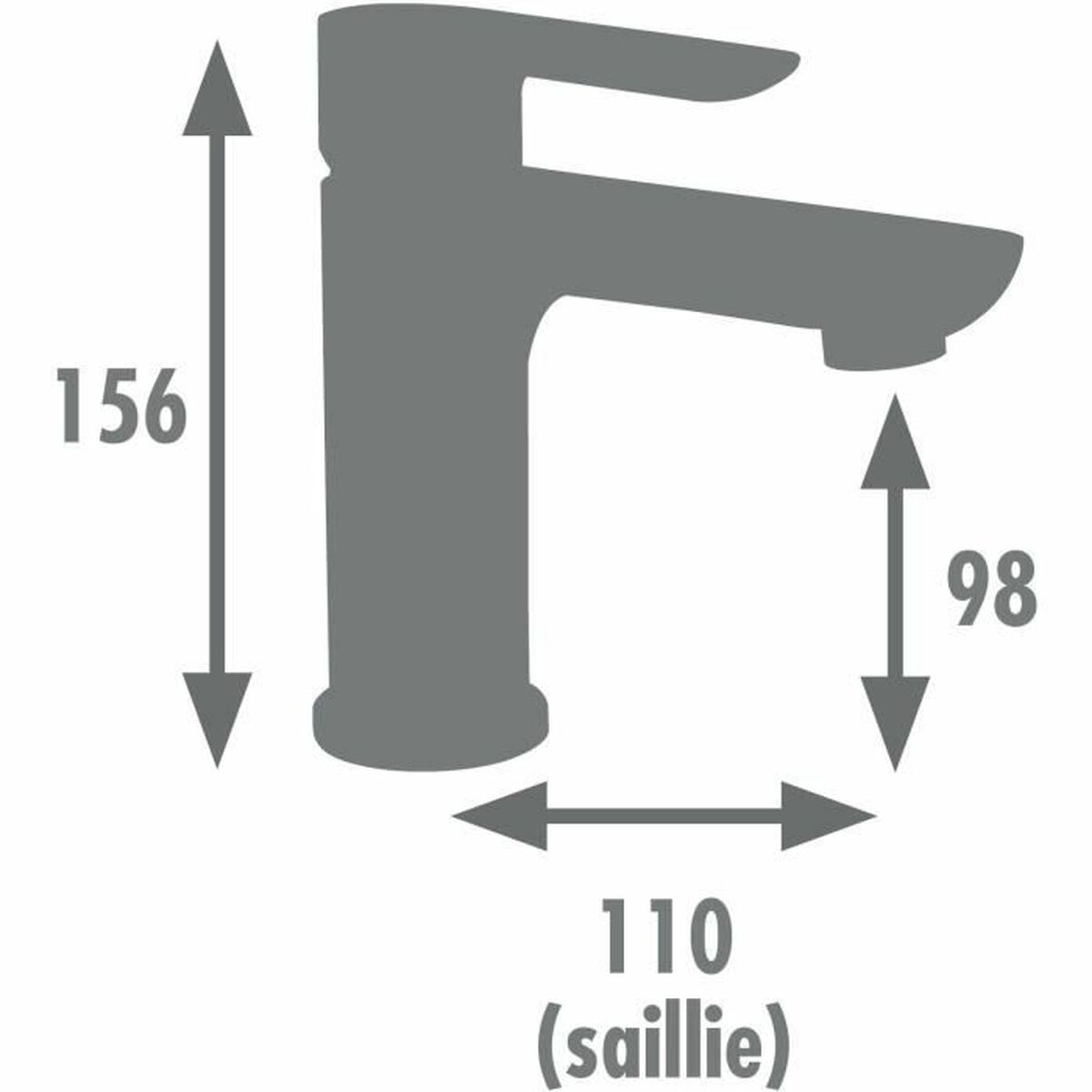 Robinet Monocomandă Edouard Rousseau MILK Grafit
