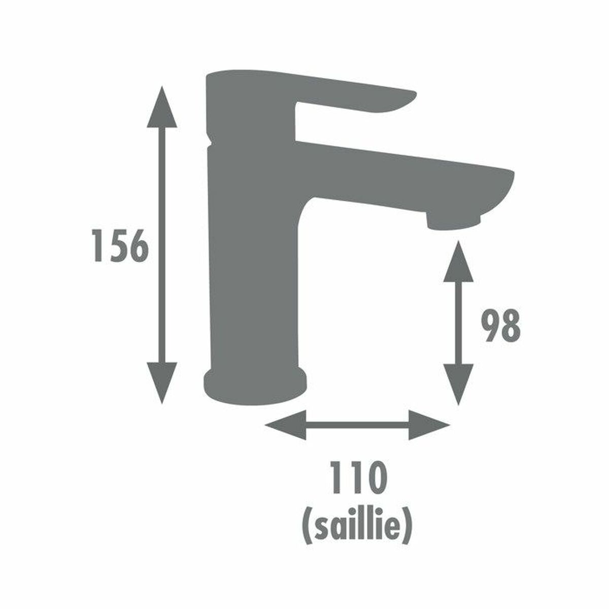 Robinet Monocomandă Edouard Rousseau MILK Grafit