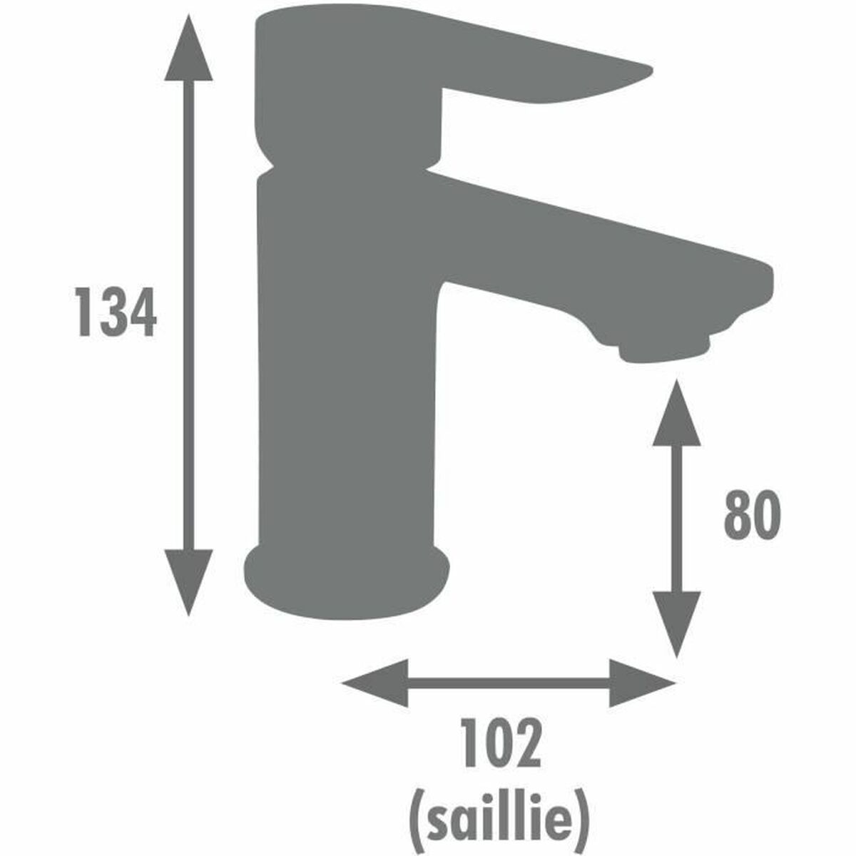 Robinet Monocomandă Edouard Rousseau MILK Grafit