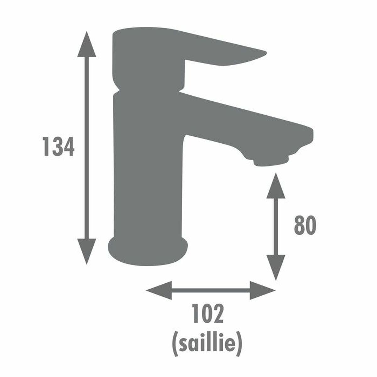 Robinet Monocomandă Edouard Rousseau MILK Grafit