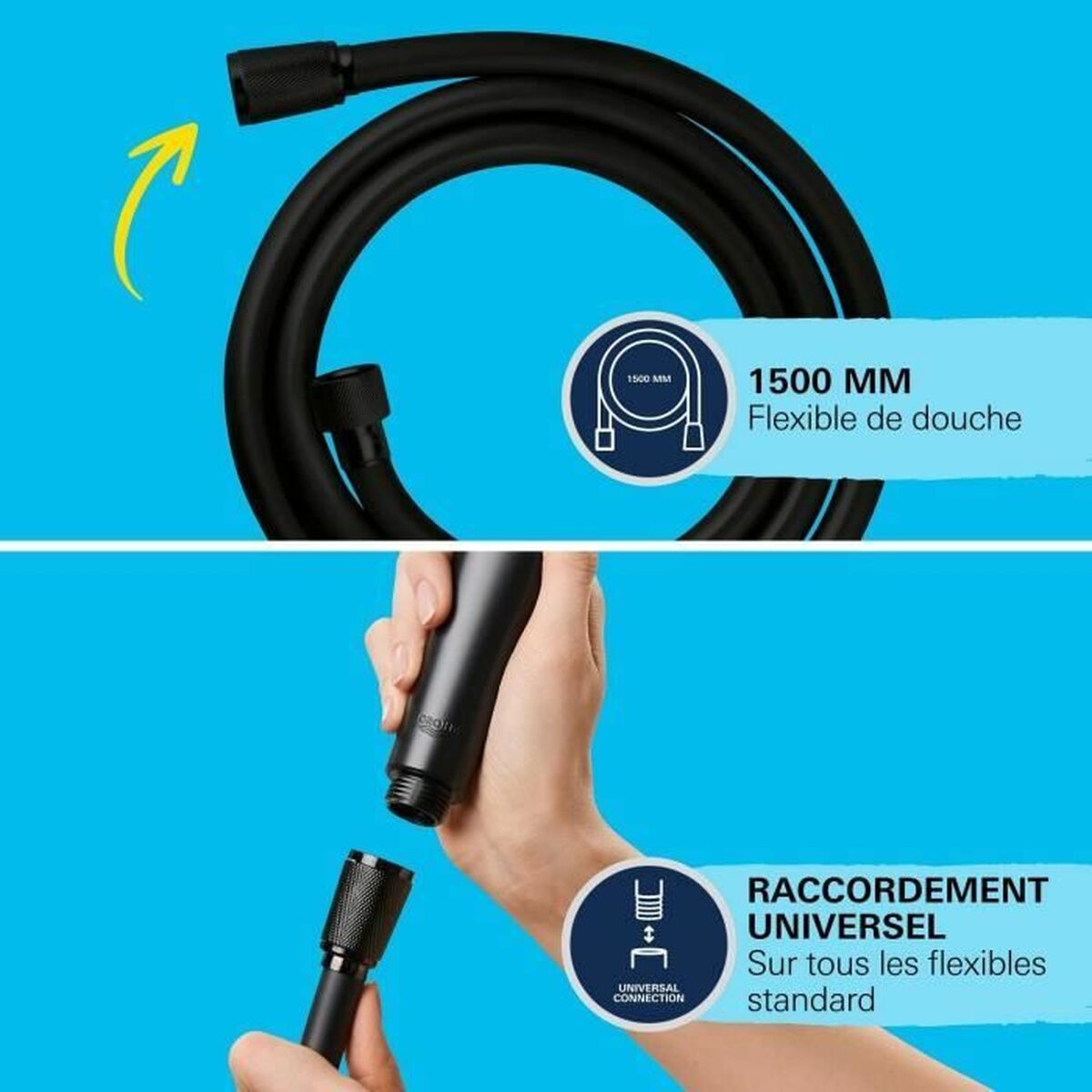 Cap de duș Grohe Negru