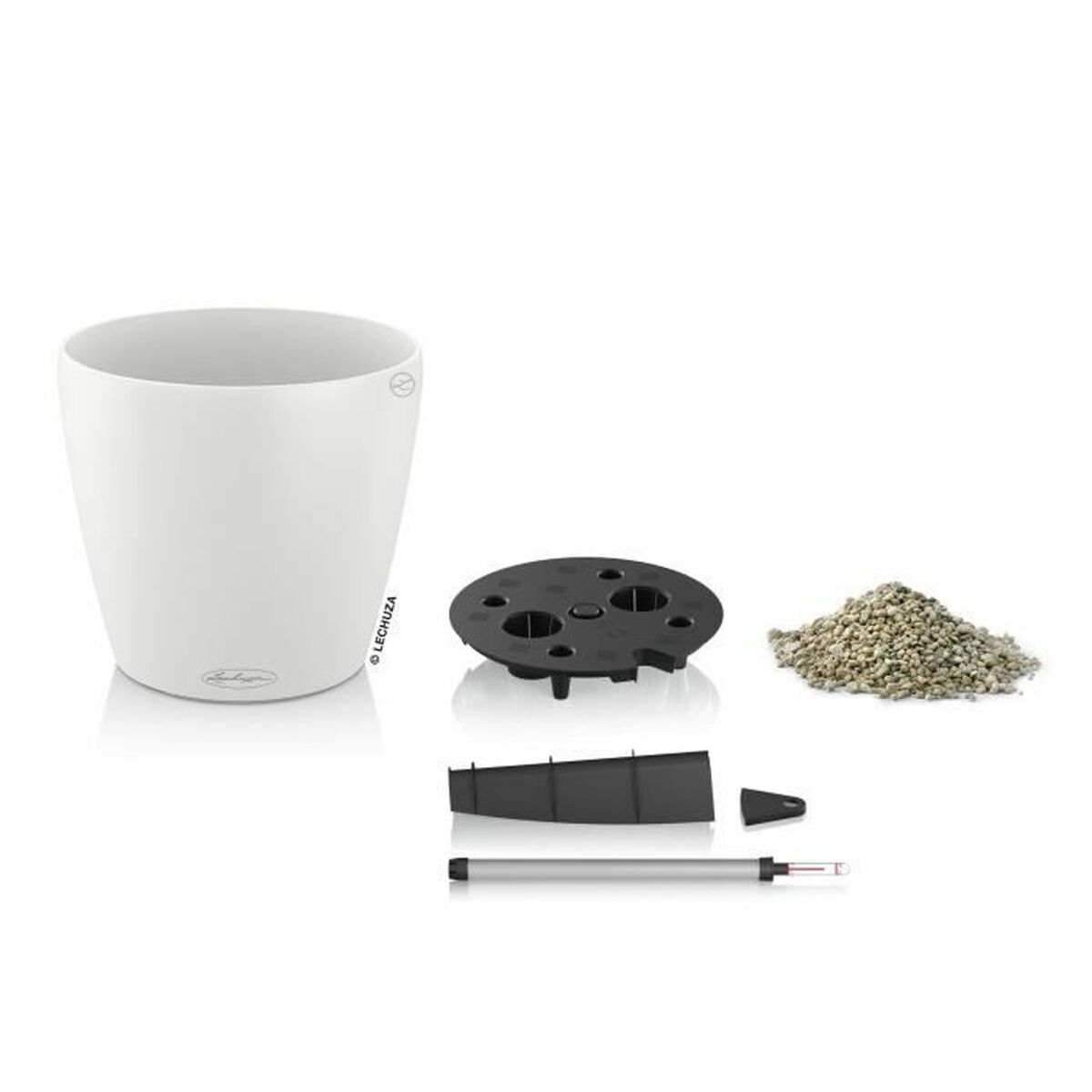 Ghiveci Lechuza Alb polipropilenă Rotund