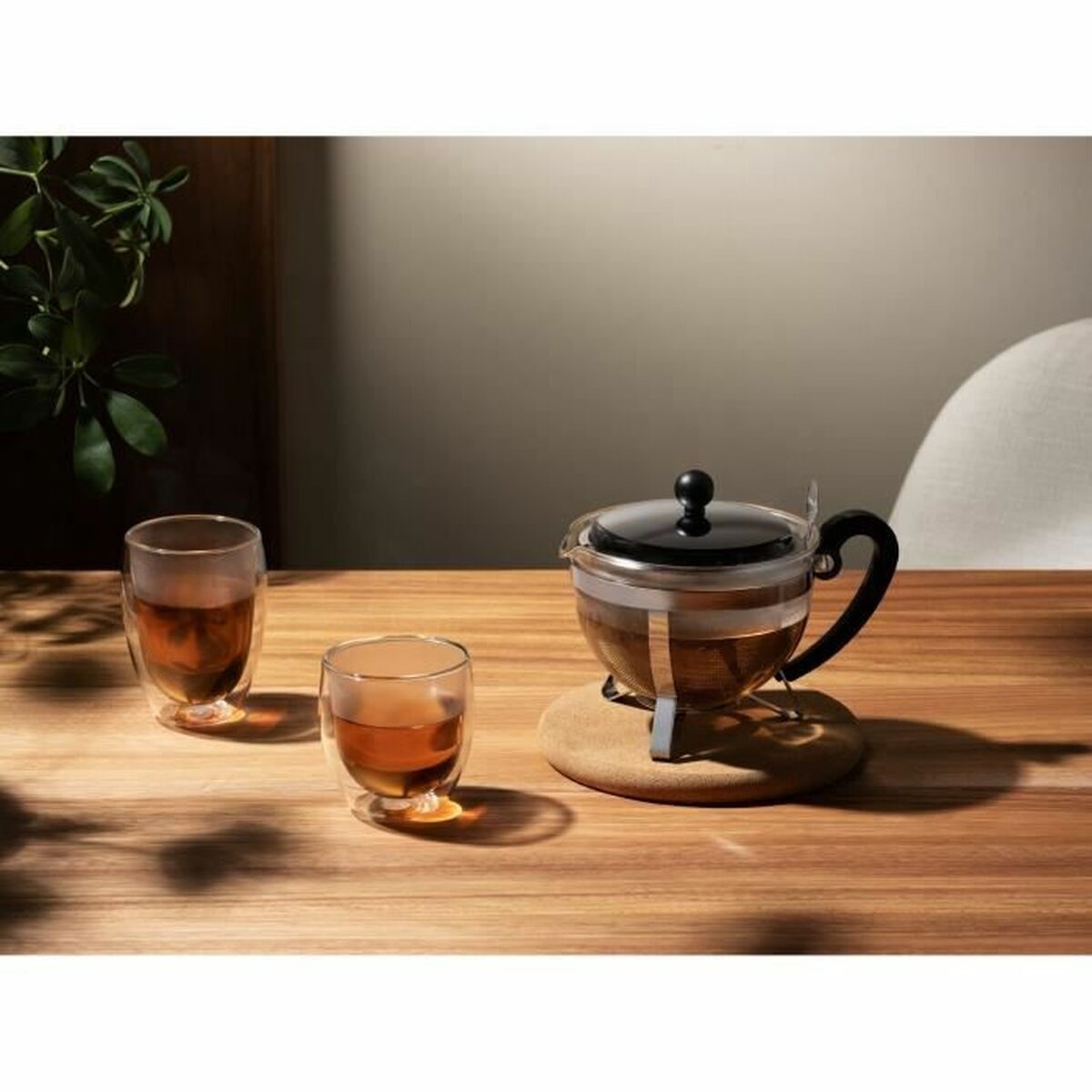 Ceainic Bodum Gri 1 L Sticlă Oțel inoxidabil