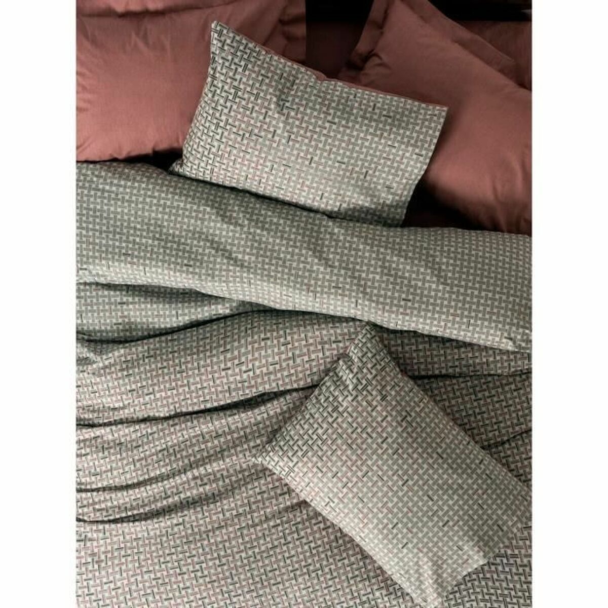 Set husă de pătură Multicolor 220 x 240 cm