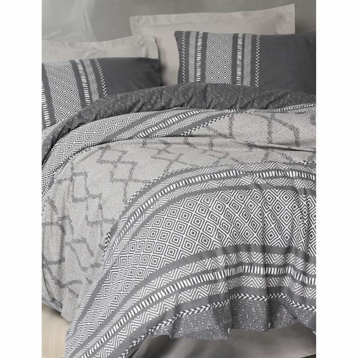 Set husă de pătură Multicolor 220 x 240 cm