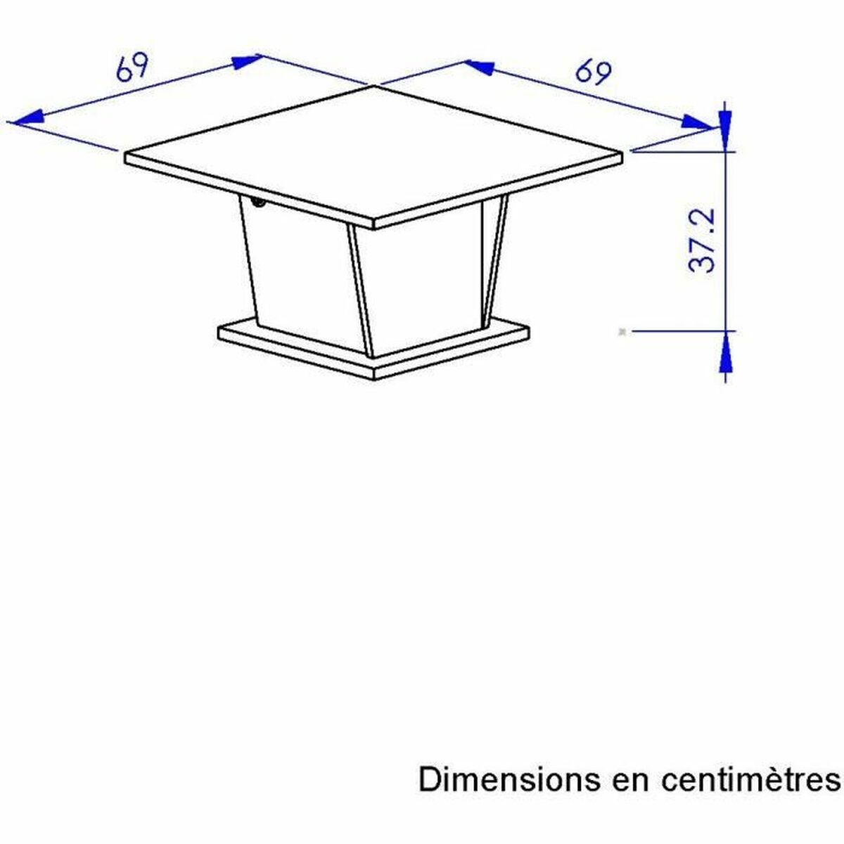 Masa de Cafea Diagone Alb Dub 69 x 69 x 38 cm