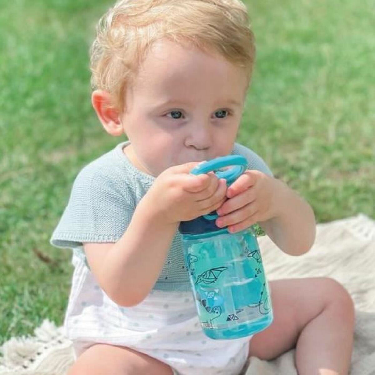 Paharul de învăţare Nûby Albastru 360 ml