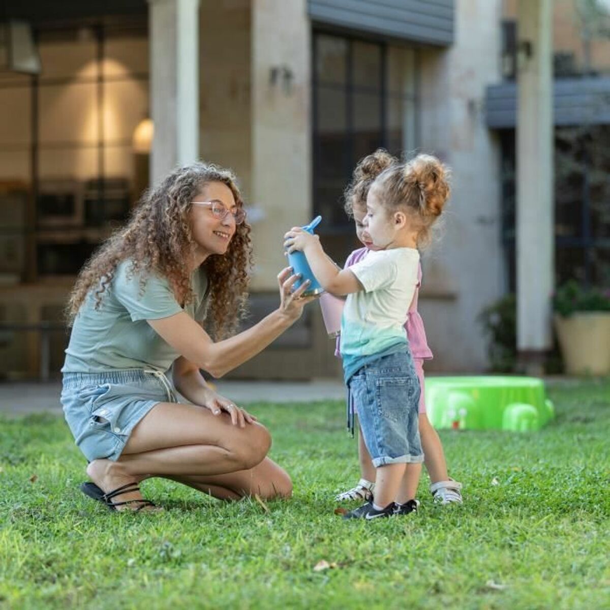 Paharul de învăţare Nûby Albastru