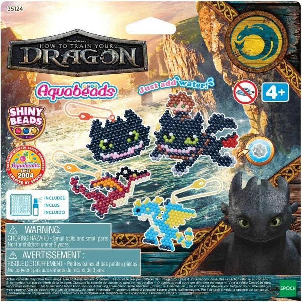 Set de Lucru Manual Aquabeads Dragons (800 Piese)