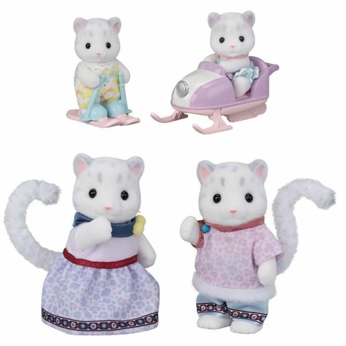 Playset Sylvanian Families Snow Leopard Family Multicolor