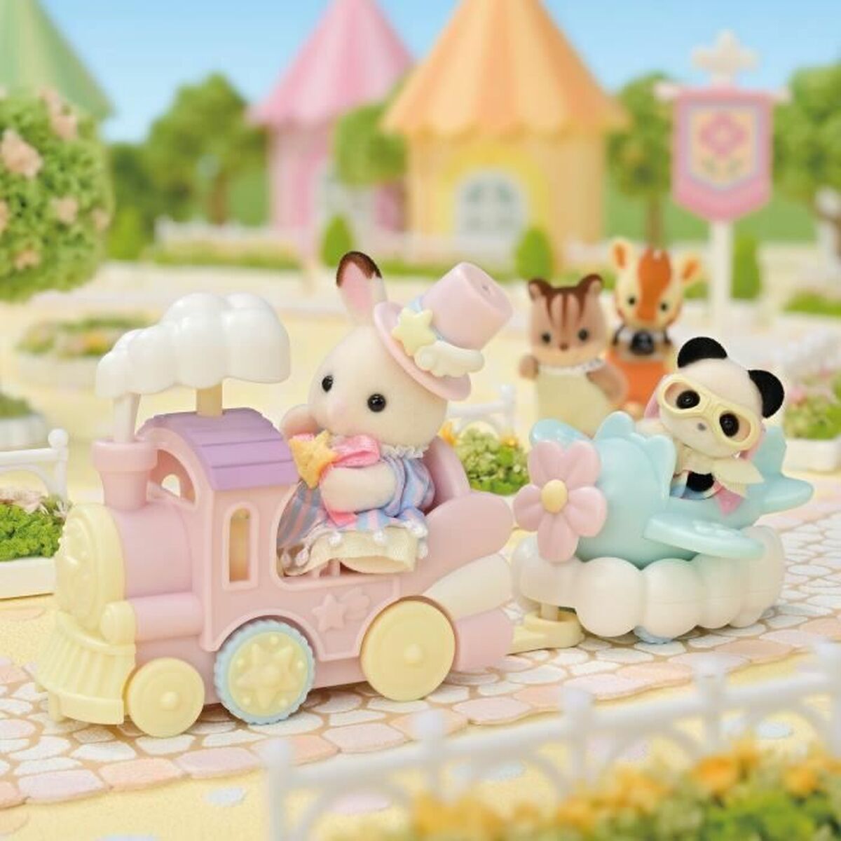 Playset Sylvanian Families Amusement Park Ride - Plane & Train Multicolor