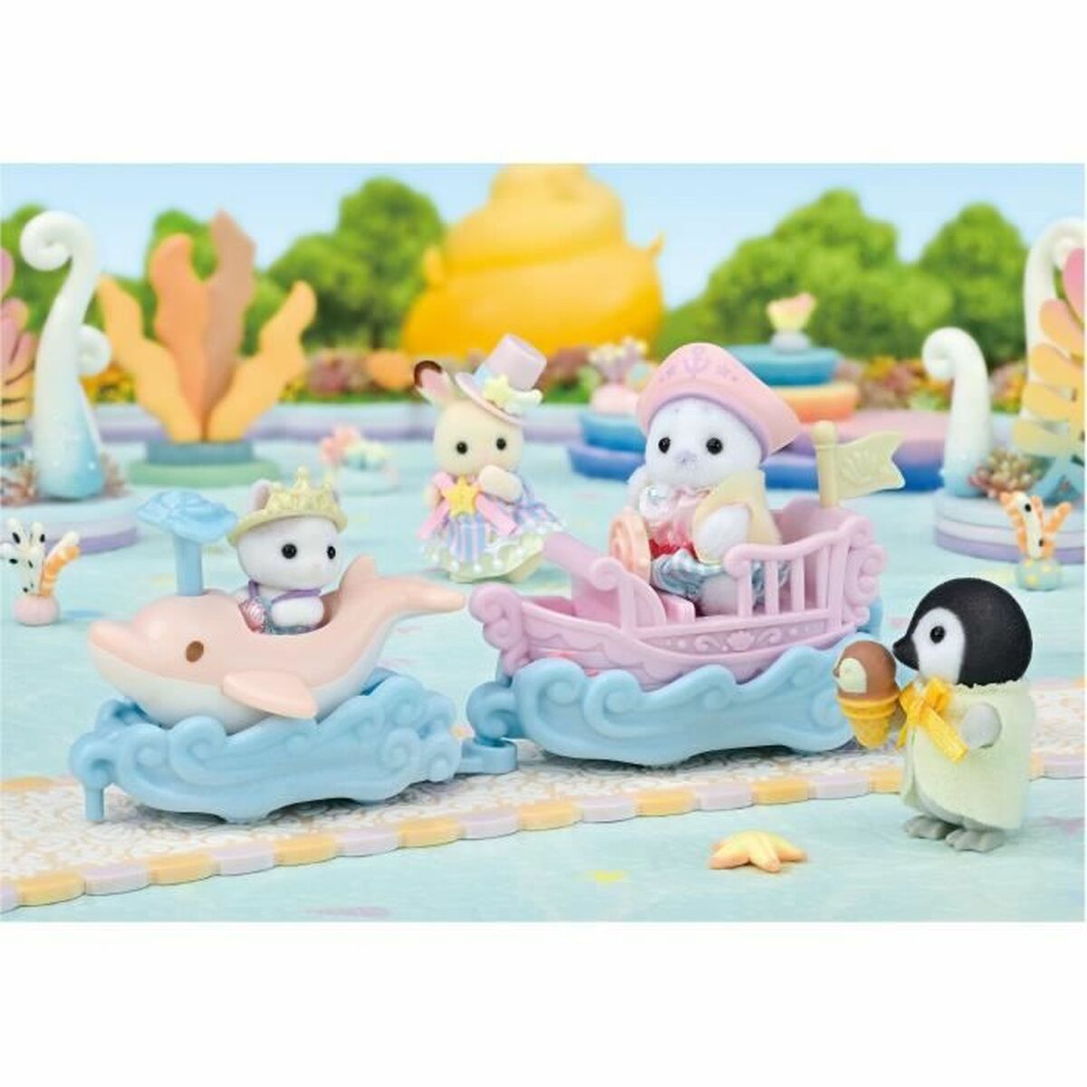 Playset Sylvanian Families Amusement Park Ride - Ride the Waves Multicolor
