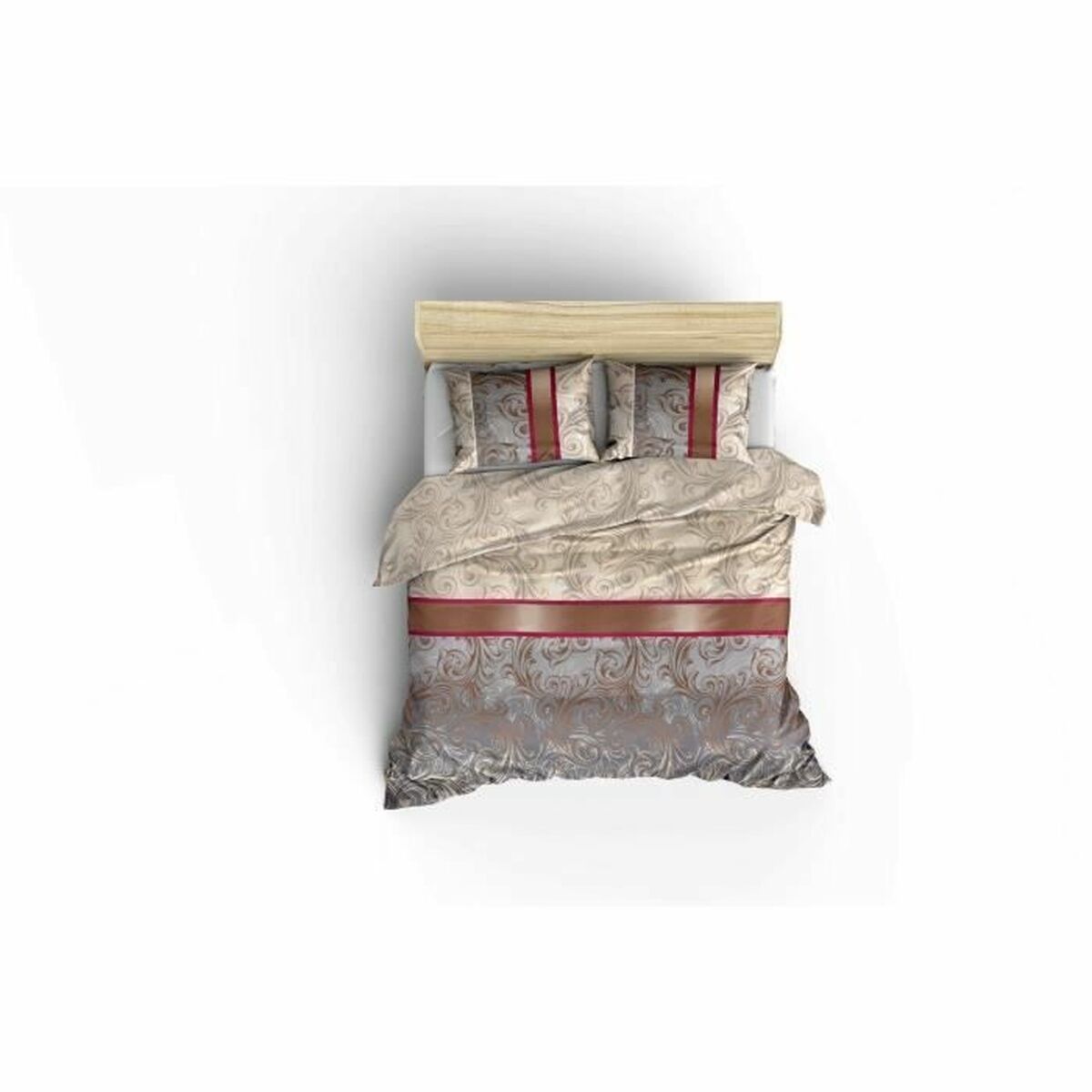 Set husă de pătură Gri Pat 200 3 Piese