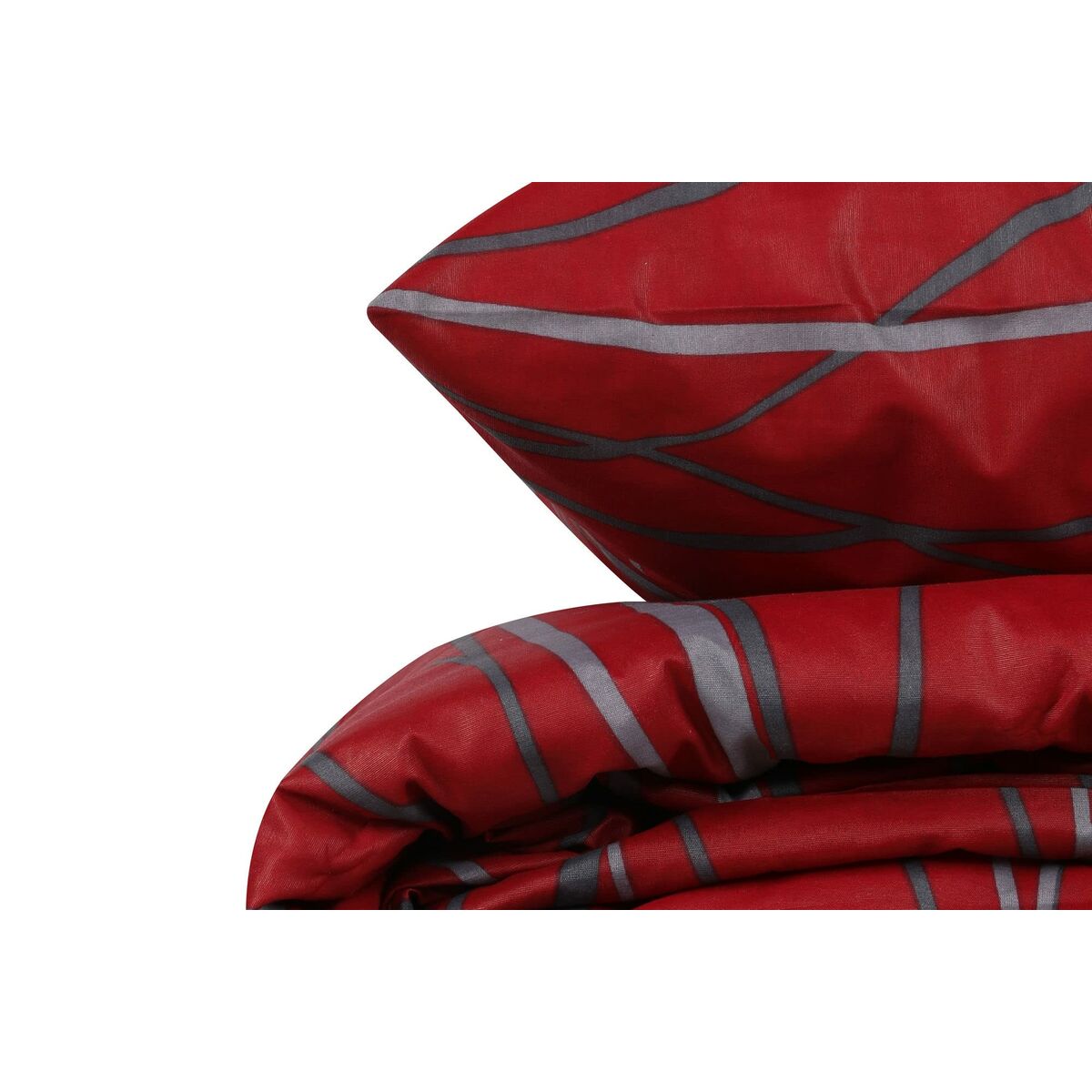 Set husă de pătură Roșu Pat 200 3 Piese