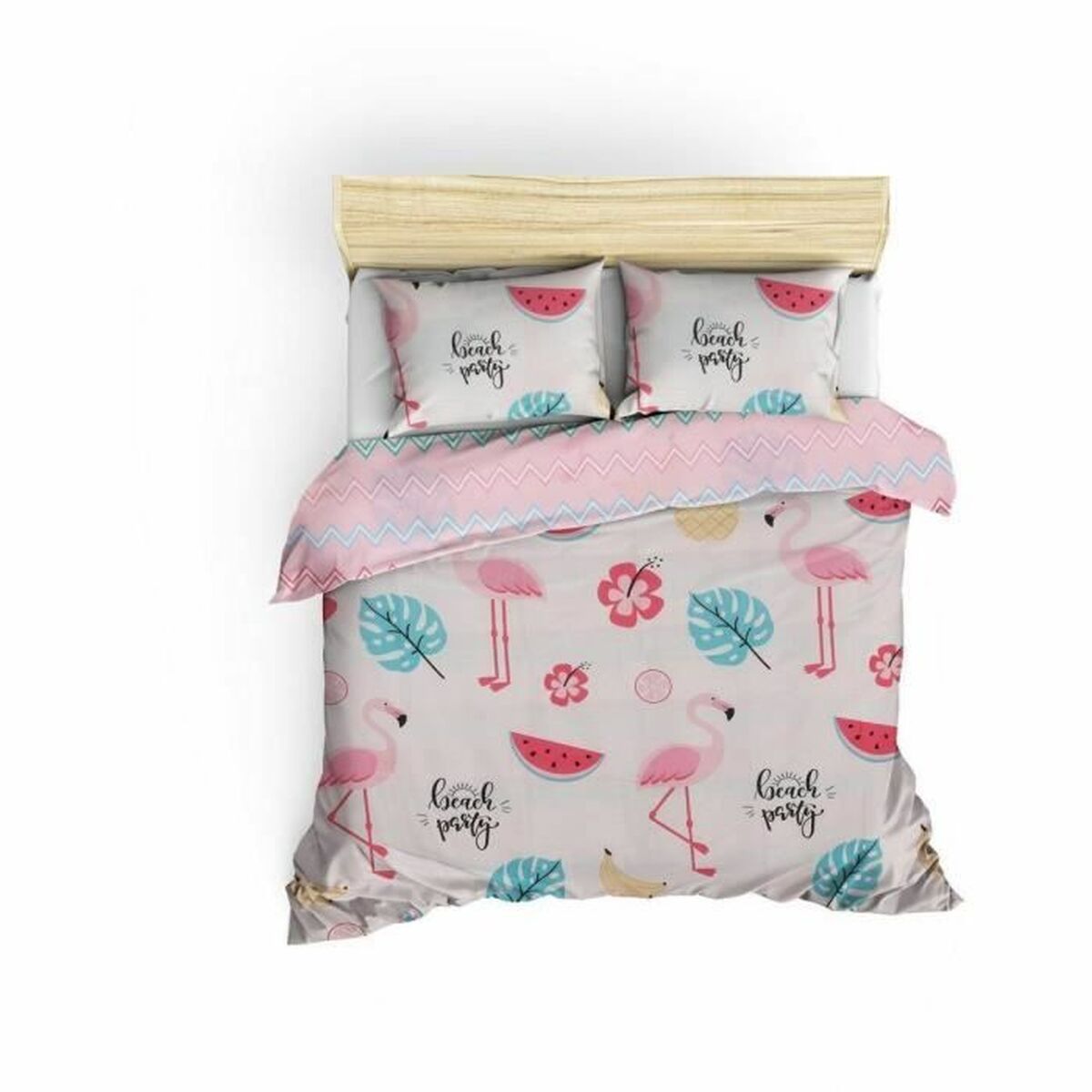 Set husă de pătură Alb Pat 200 3 Piese