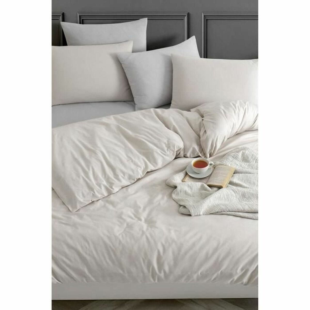 Set husă de pătură Bej Pat 200 3 Piese