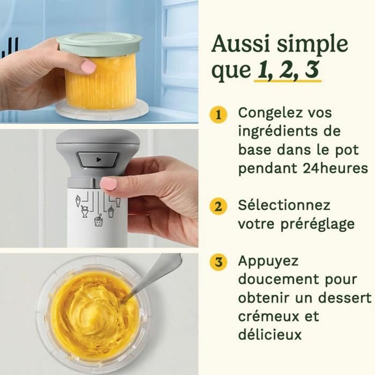 Aparat Înghețată Cuisinart ICEFD10E Alb Plastic 1 L 3,3 L 1L