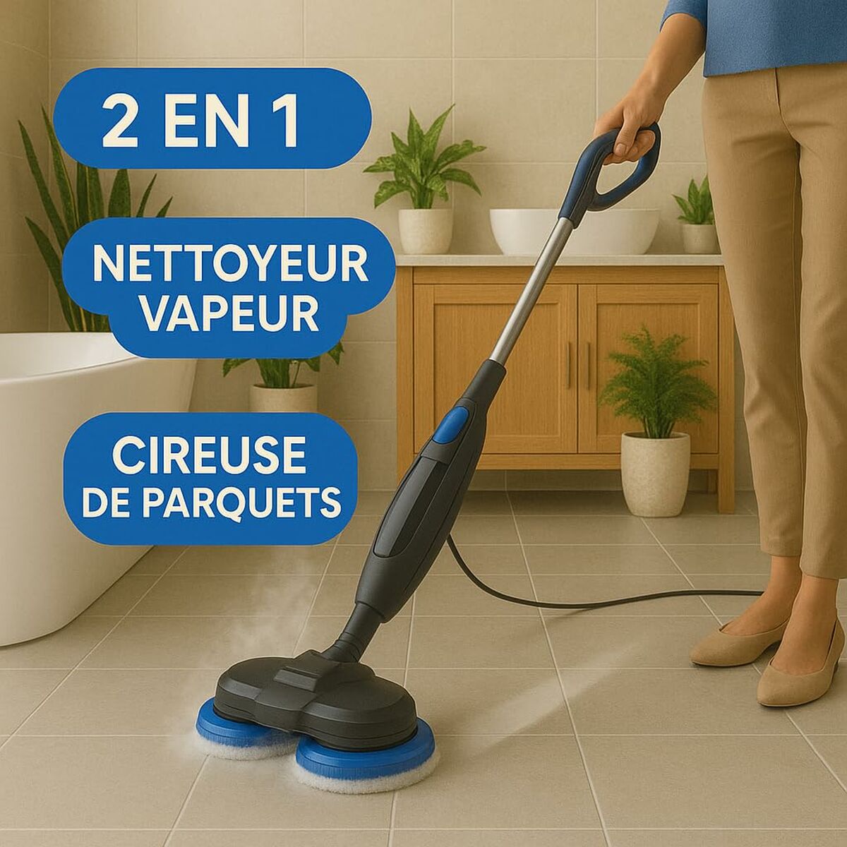 Mop cu Abur EZIclean STEAM WAVE 360 1200 W