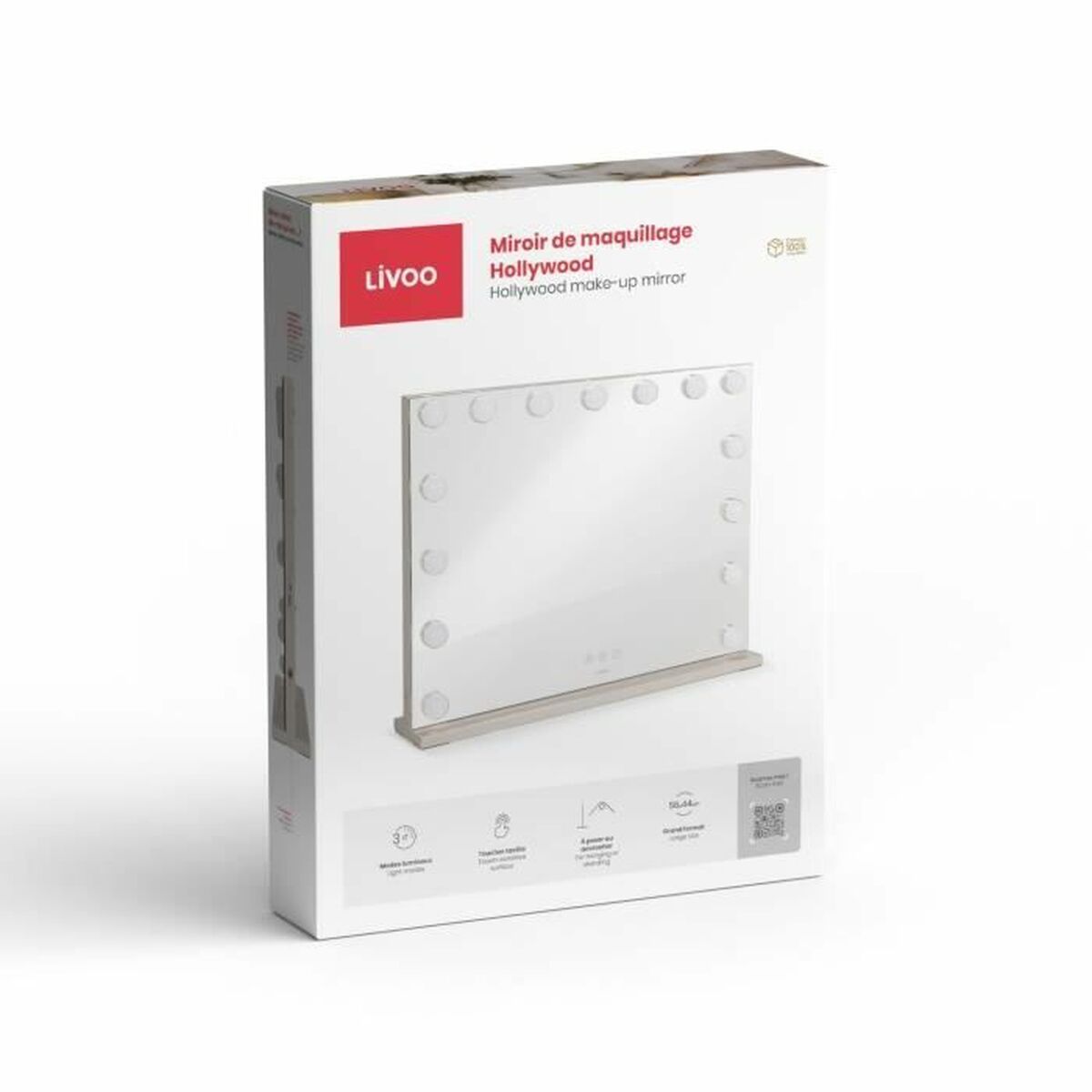 Oglindă cu Efect de Mărire Livoo DOS207 Alb Oglindă