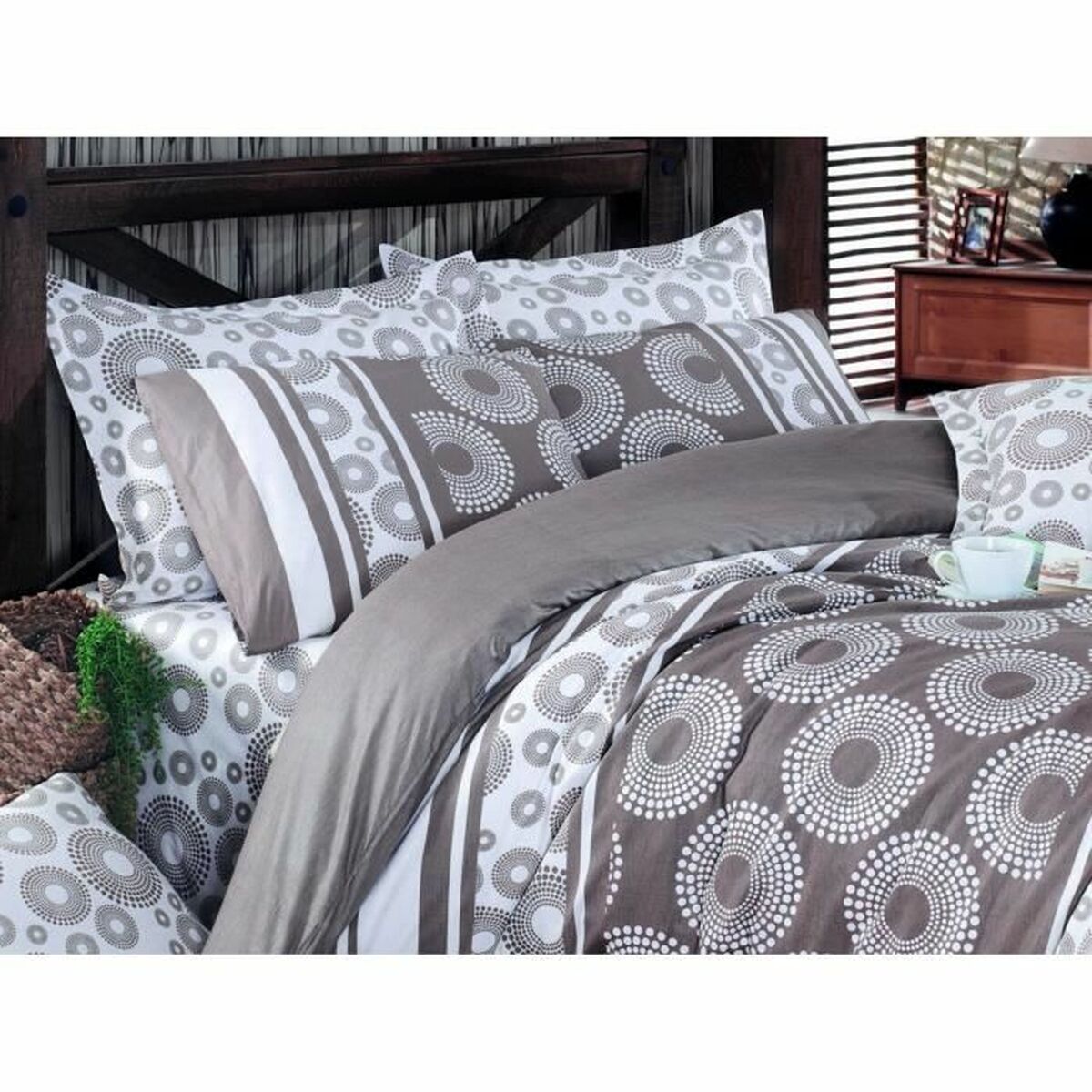 Set husă de pătură Maro Pat 200 3 Piese