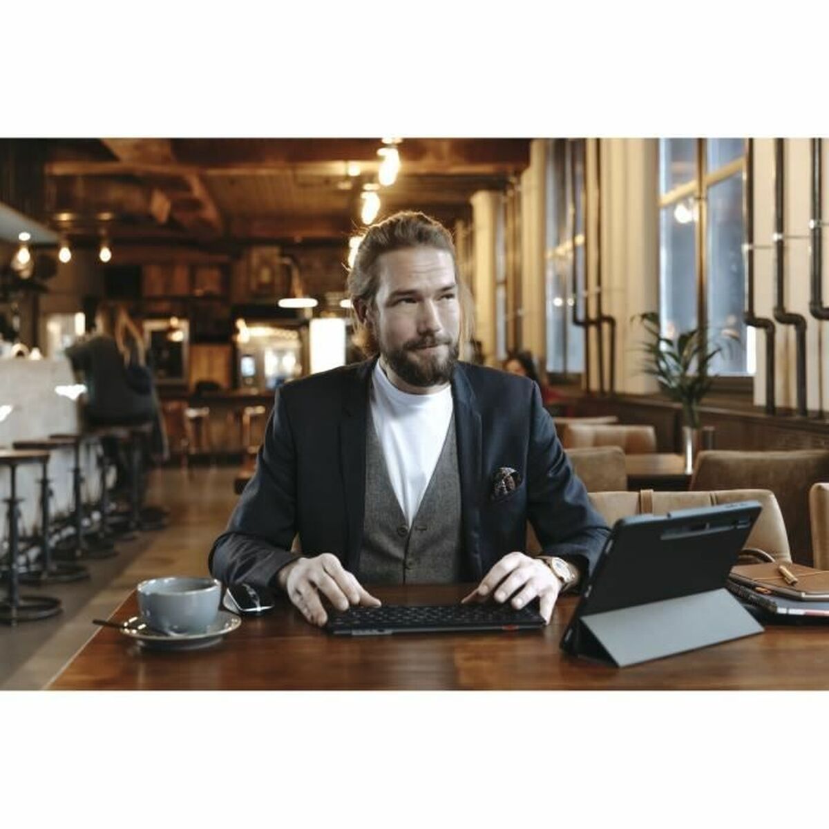 Tastatură Cherry KW 9200 MINI Qwerty Spaniolă Negru