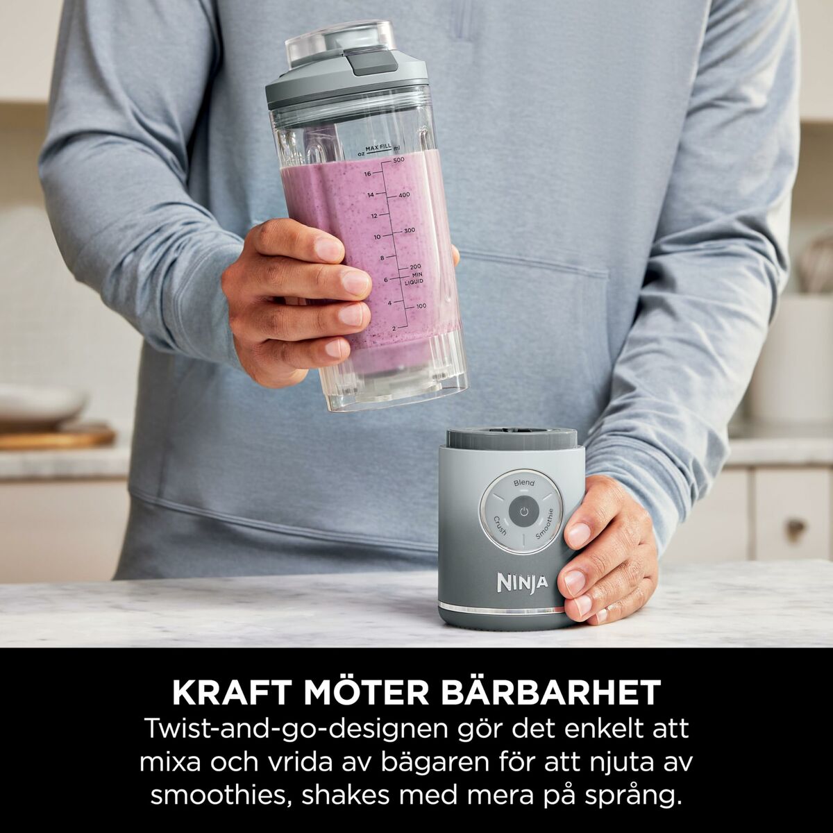 Mixer cu Pahar NINJA Albastru 570 ml