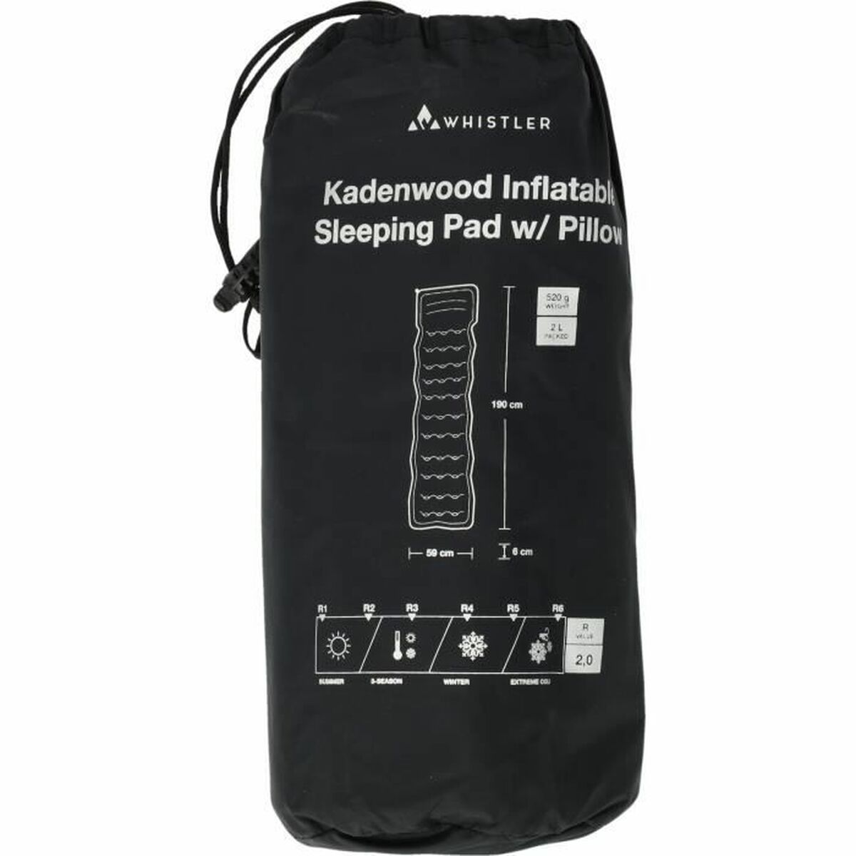 Saltea Gonflabilă Whistler 190 x 59 x 6 cm Negru