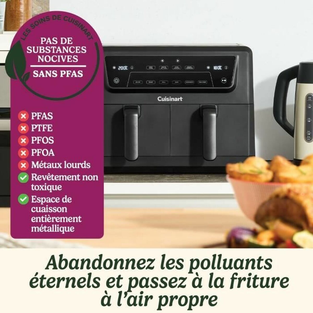 Friteuză cu Aer Cuisinart Negru 2400 W