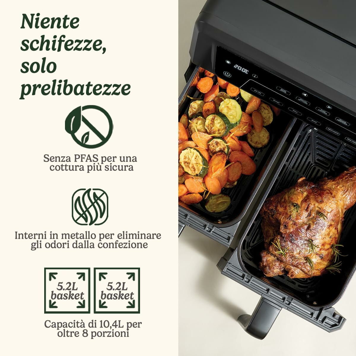 Friteuză cu Aer Cuisinart Negru 2400 W