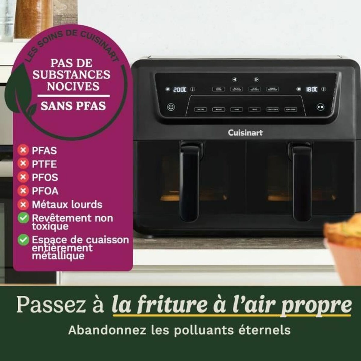 Friteuză cu Aer Cuisinart AFD10XBLE Negru 2400 W 10,4 L