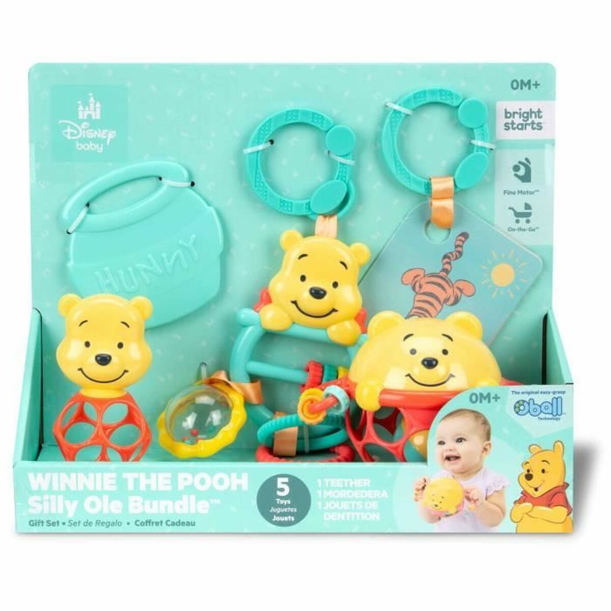 Set de Jucării pentru Bebeluși Disney BABY WINNIE Multicolor 5 Piese