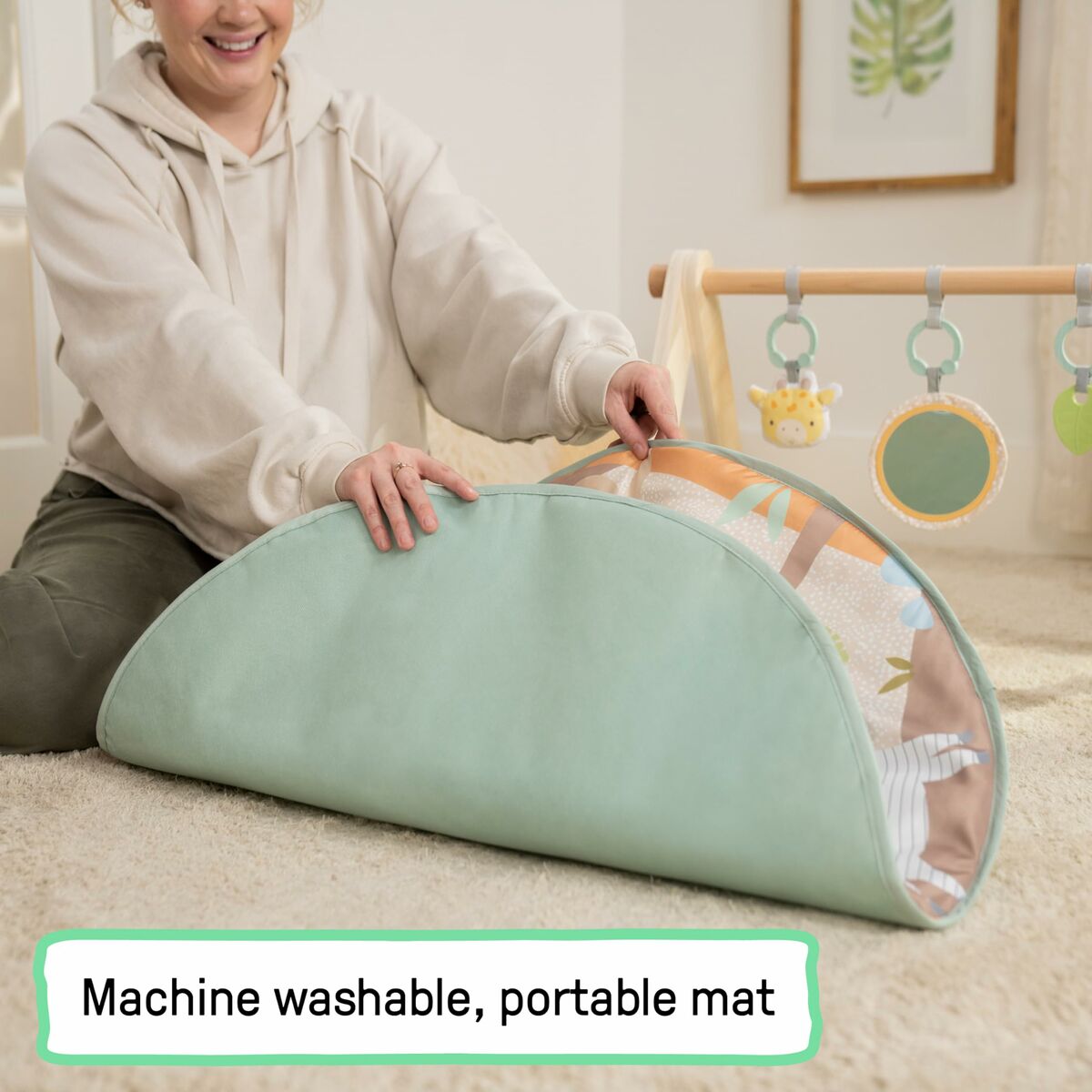 Saltea de joacă Ingenuity WonderWood 81,3 x 81,3 x 47 cm Multicolor