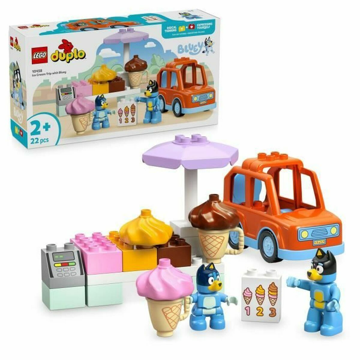 Set de Construcție Lego Duplo 10458 Ice Cream Trip with Bluey 22 Piese