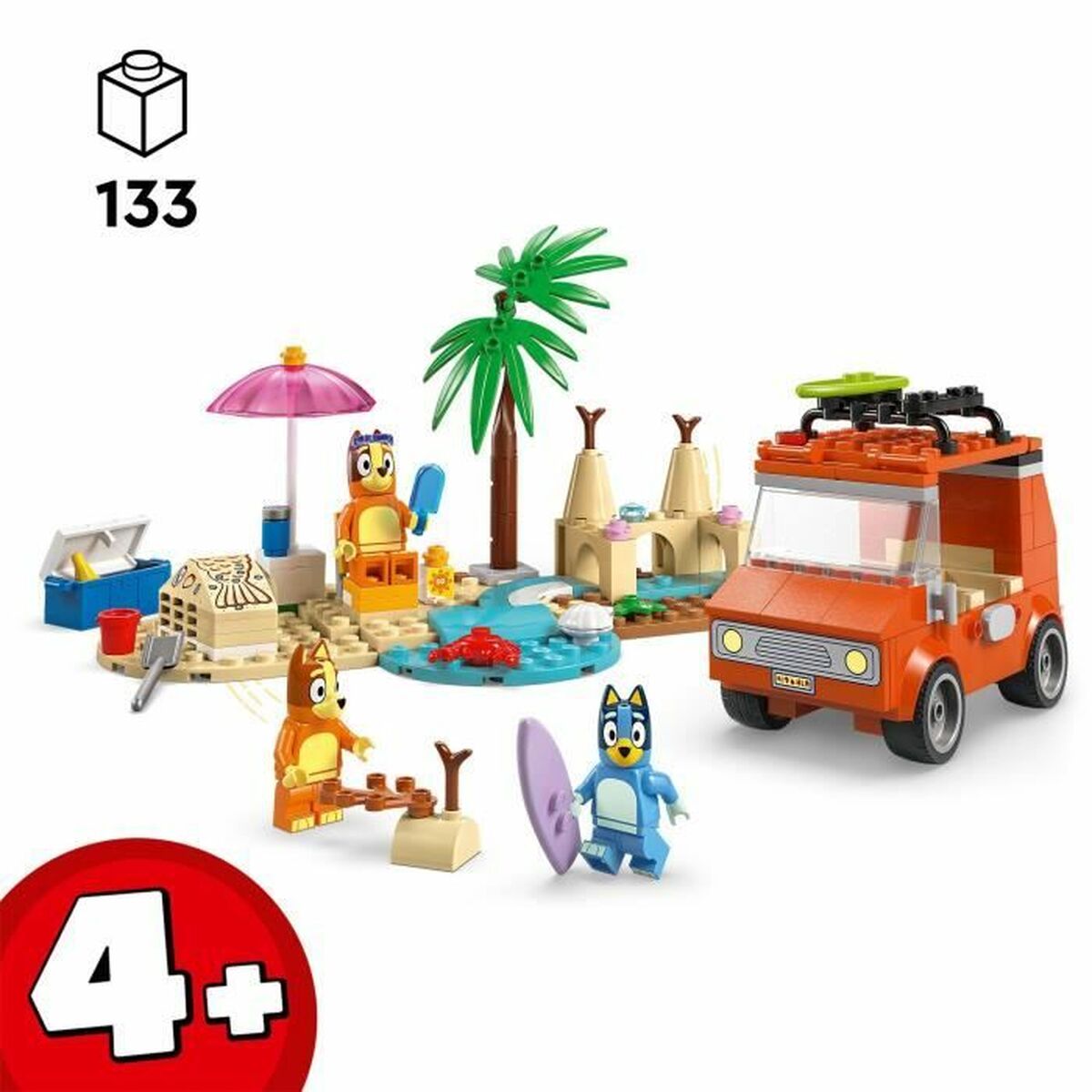Set de Construcție Lego 11202 Bluey's Beach & Family Car Trip 133 Piese