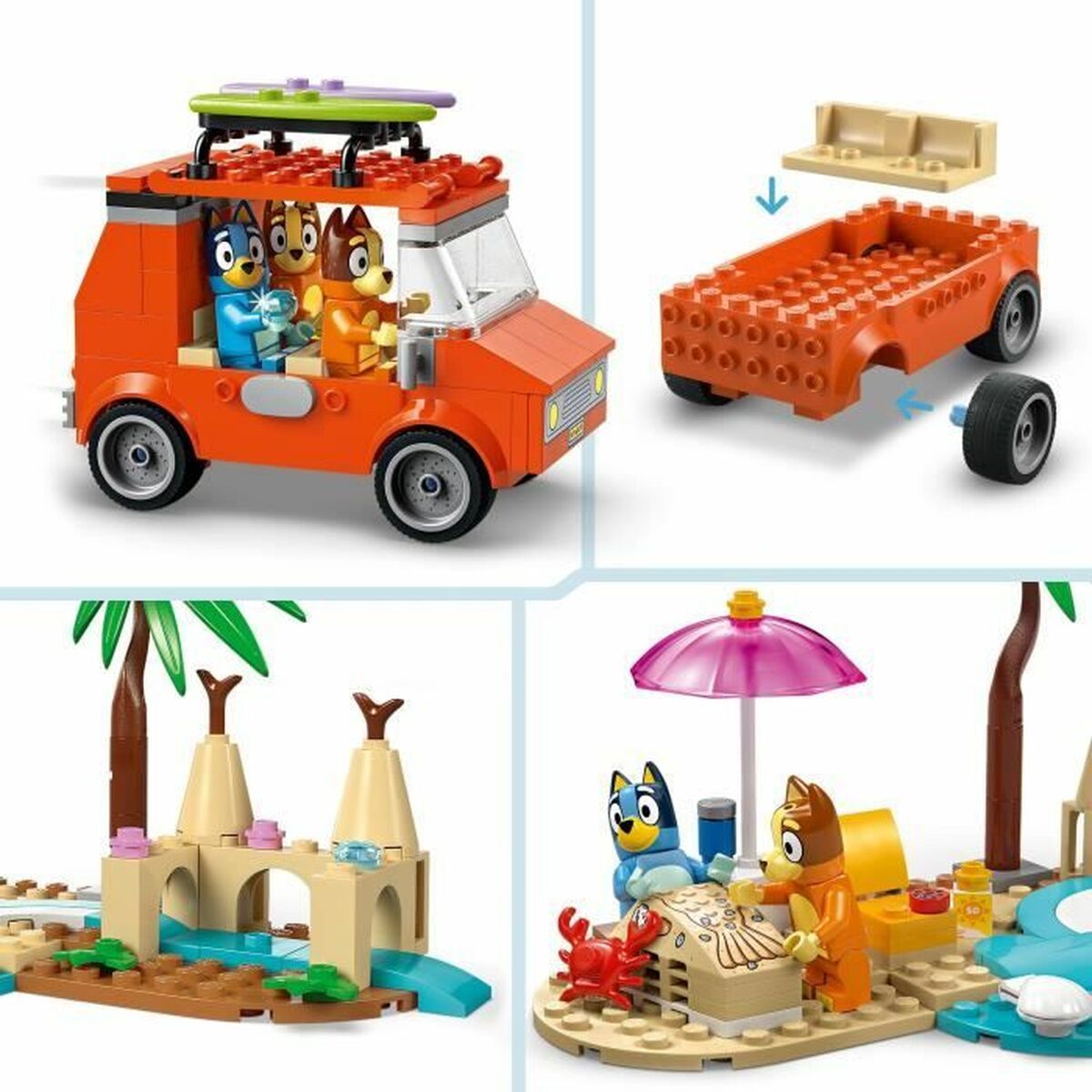 Set de Construcție Lego 11202 Bluey's Beach & Family Car Trip 133 Piese
